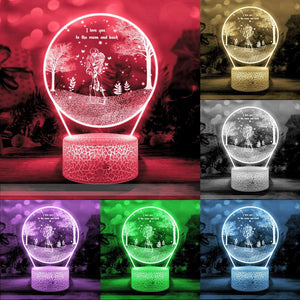 3D Led Light - Skull - To Couple - I Love You To The Moon And Back - Glca26042