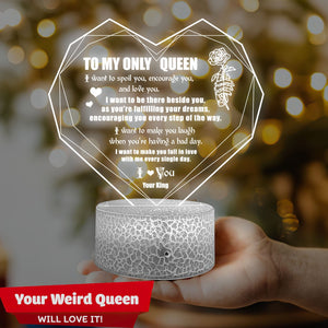 3D Led Light - Skull - To My Queen - I Love You - Glca13034
