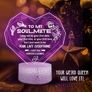 3D Led Light - Skull - To My Soulmate - I Love You Forever And Always - Glca15014