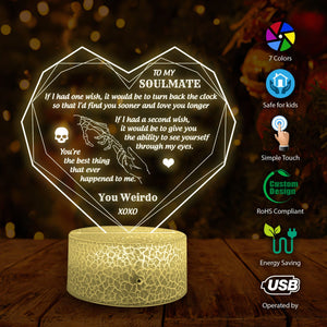 3D Led Light - Skull - To My Soulmate - It Would Be To Give You - Glca13038