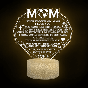 3D Led Light - Soccer - To My Mom - Never Forget How Much I Love You - Glca19045