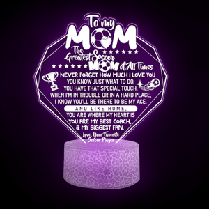3D Led Light - Soccer - To My Mom - Never Forget How Much I Love You - Glca19053