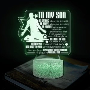 3D Led Light - Soccer - To My Son - Be Humble When You Are Victorious - Glca16013