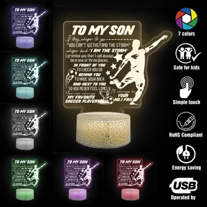 3D Led Light - Soccer - To My Son - I'll Always Be Your No.1 Fan - Glca16012