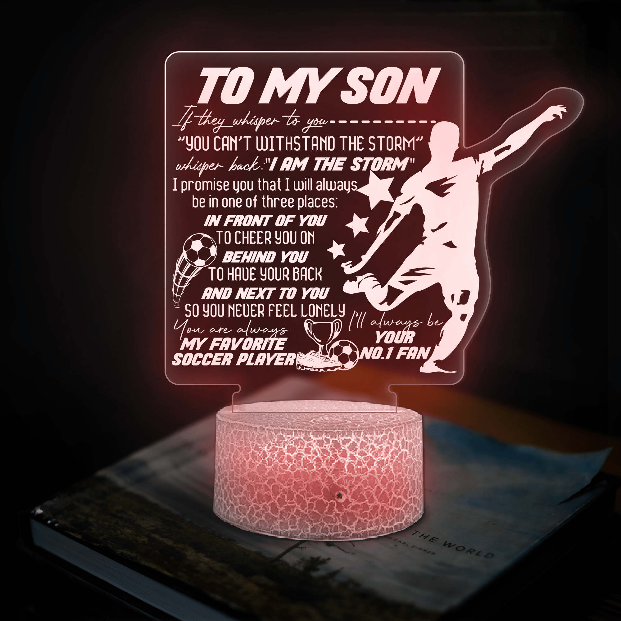 3D Led Light - Soccer - To My Son - I'll Always Be Your No.1 Fan - Glca16012