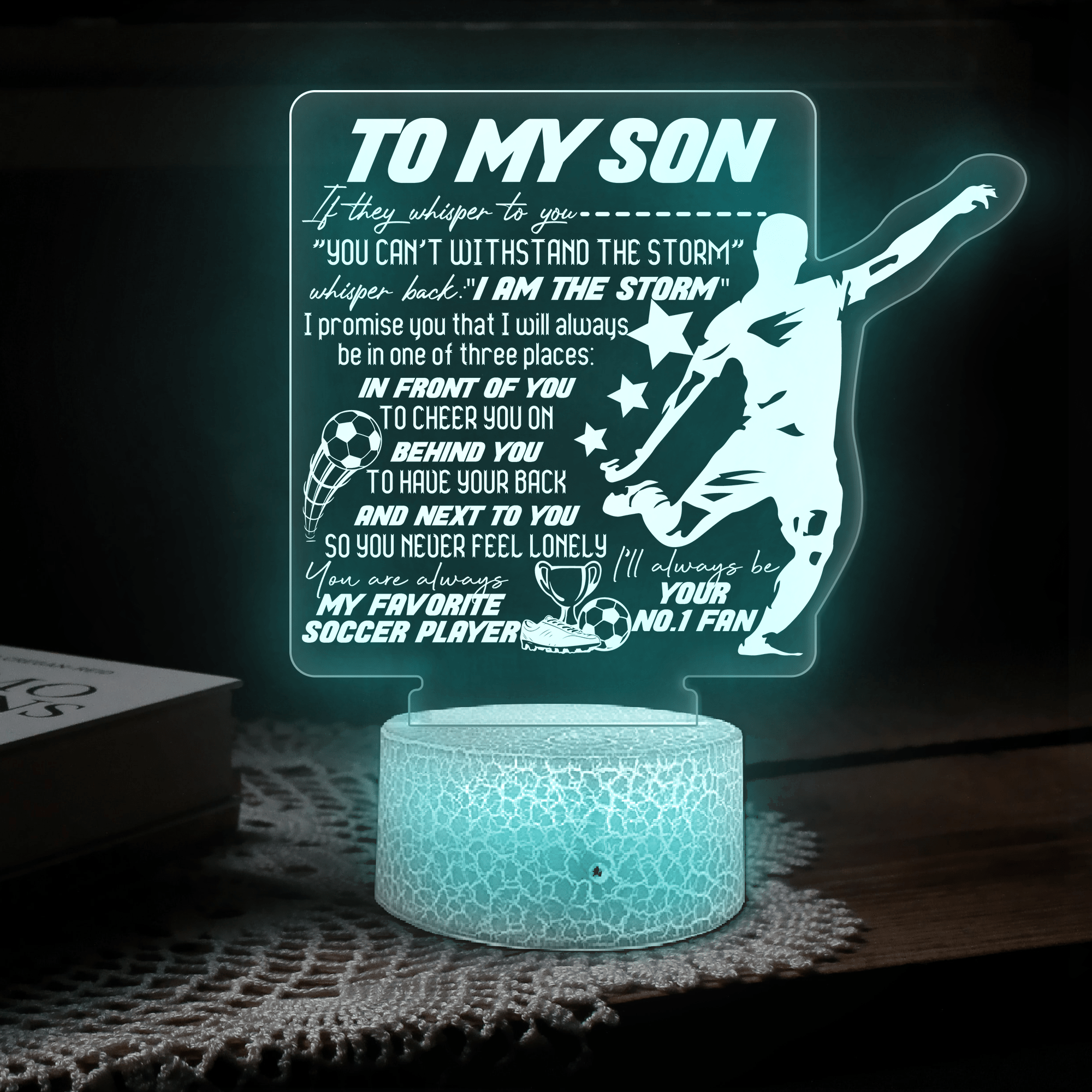 3D Led Light - Soccer - To My Son - I'll Always Be Your No.1 Fan - Glca16012