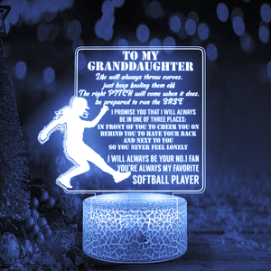 3D Led Light - Softball - To My Granddaughter - You Are Always In My Heart - Glca23001