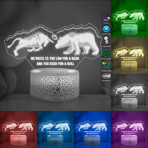 3D Led Light - Stock - To Myself - Bull And Bear - Glca34008