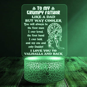 3D Led Light - Viking - To Dad - From Daughter - I Love You To Valhalla And Back - Glca18023