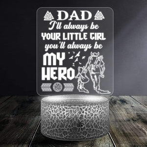 3D Led Light - Viking - To Dad - From Daughter - You'll Always Be My Hero! - Glca18022