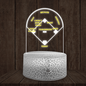 3D Night Light - Baseball - Softball - To Myself - I Don't Know - Glcb34001