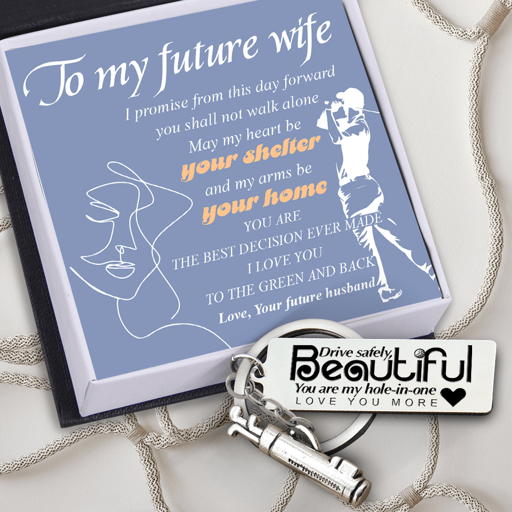 Golf Charm Keychain - Golf - To My Future Wife - You Are My Hole-In-One - Gkzp25002