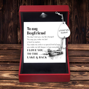 Engraved Fishing Hook - Fishing - To My Boyfriend - I Love You To The Lake & Back - Gfa12005