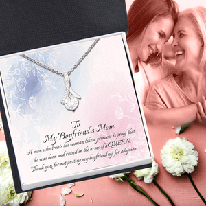 Alluring Beauty Necklace - Family - To My Boyfriend's Mom - Thank You For Not Putting My Boyfriend Up For Adoption - Snb19013