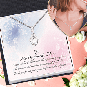 Alluring Beauty Necklace - Family - To My Boyfriend's Mom - Thank You For Not Putting My Boyfriend Up For Adoption - Snb19013