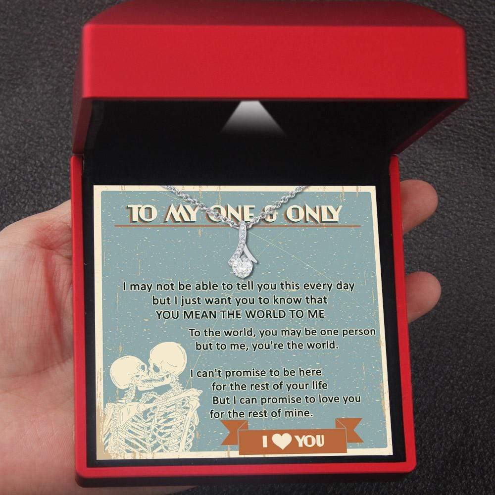 Alluring Beauty Necklace - Skull - To My One & Only - I Love You - Gnga13003