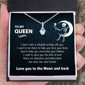 Alluring Beauty Necklace - Skull - To My Queen - Love You To The Moon And Back - Snb13036