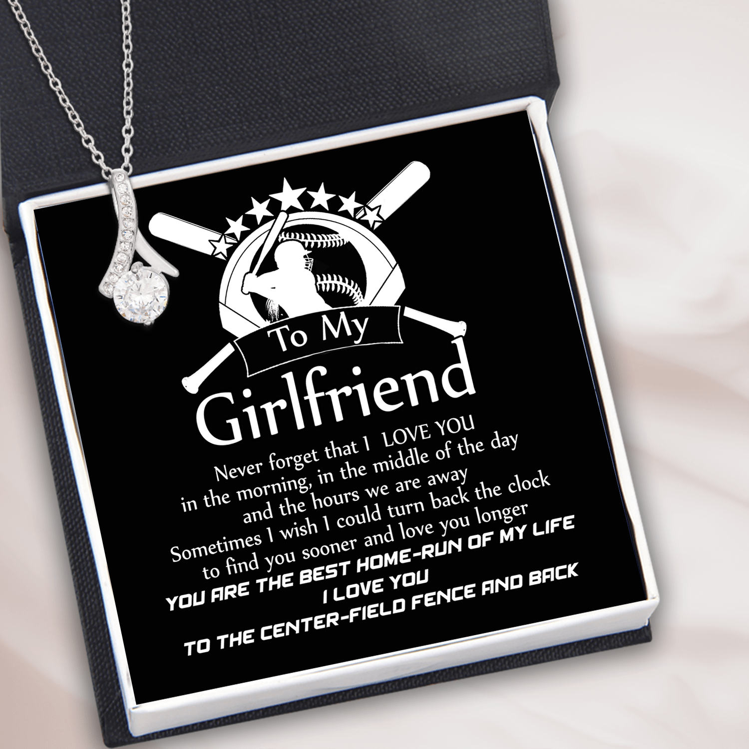 Alluring Beauty Necklace - Softball - To My Girlfriend - You are the best Home-run of My Life - Snb13039