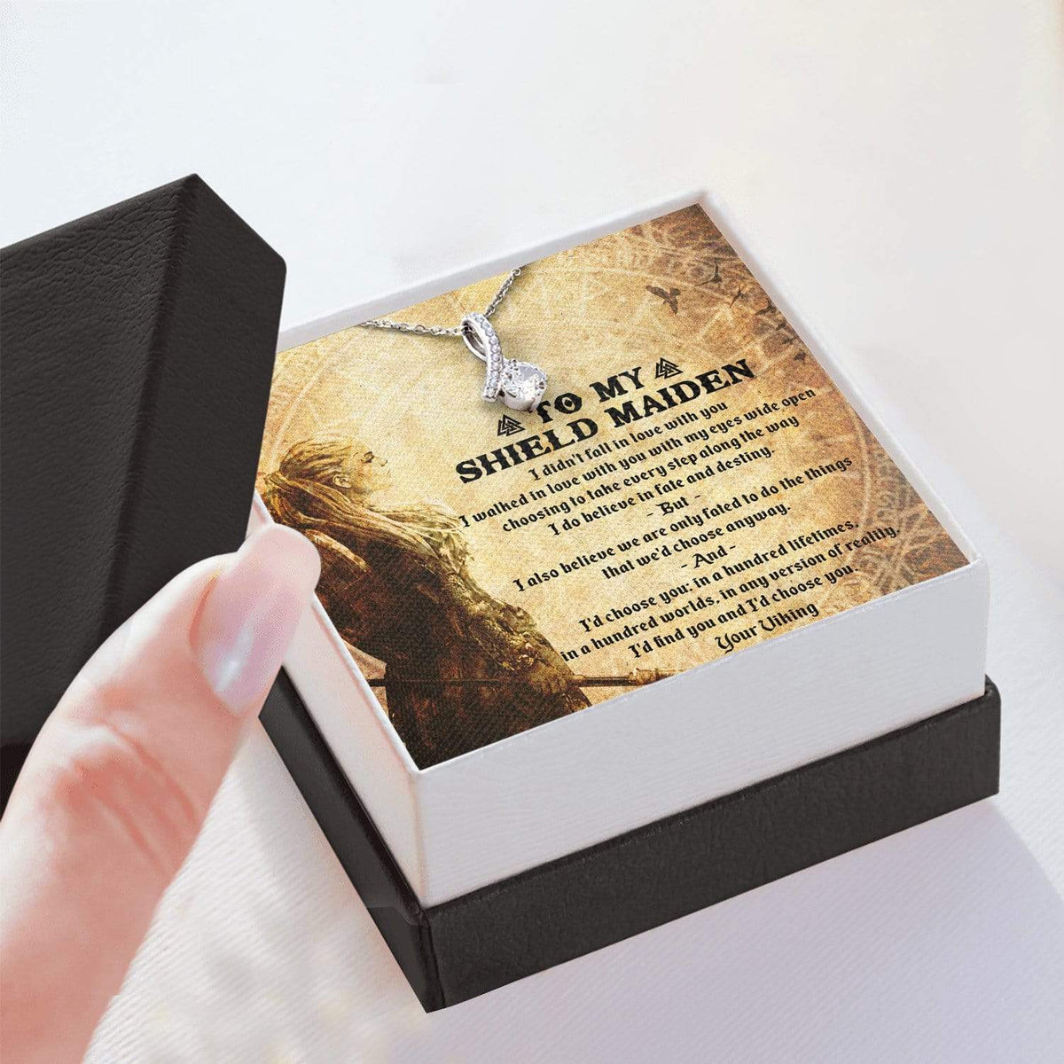 Alluring Beauty Necklace - To My Shield Maiden - I'd Choose You In A Hundred Lifetimes - Snb13007