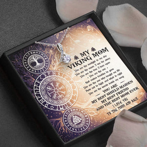 Alluring Beauty Necklace - Viking - To My Viking Mom - I Love You To The Moon And Back - Snb19011