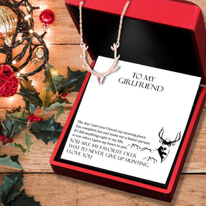 Antler Necklace - Hunting - To My Girlfriend - You Are My Favorite Deer - Gnt13016