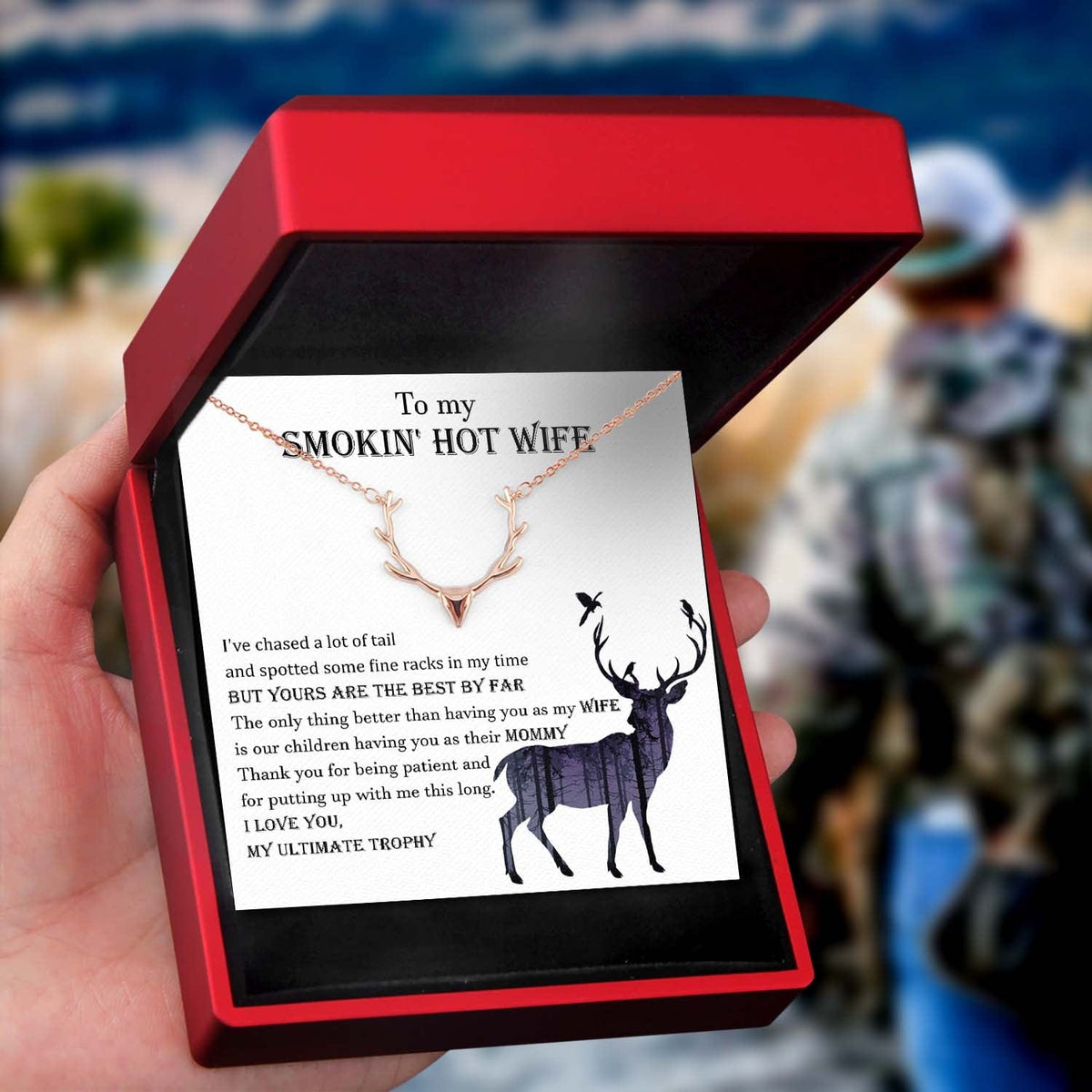 Antler Necklace - Hunting - To My Wife - I Love You - Gnt15023