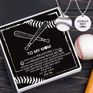 Baseball Ball Necklace - Baseball - From Son - To My Mom - Thank You For Believing In Me - Gnev19025