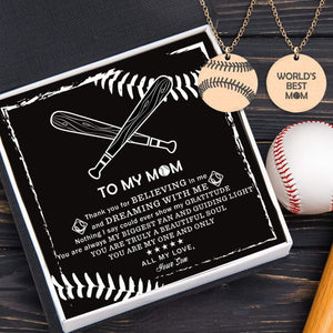 Baseball Ball Necklace - Baseball - From Son - To My Mom - Thank You For Believing In Me - Gnev19026