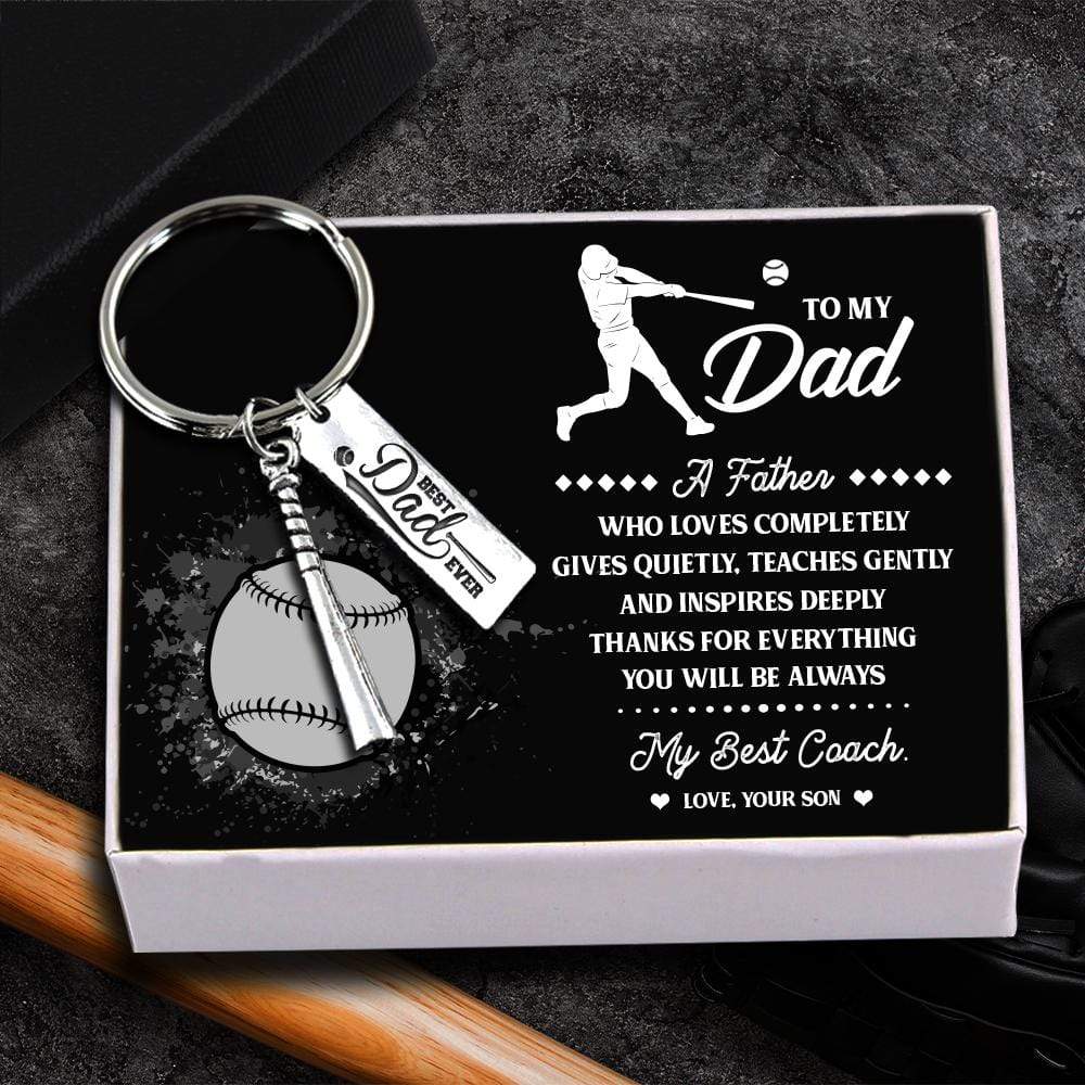 Baseball Bat Keychain - To My Dad - From Son - You Will Be Always My Best Coach - Gkaw18004
