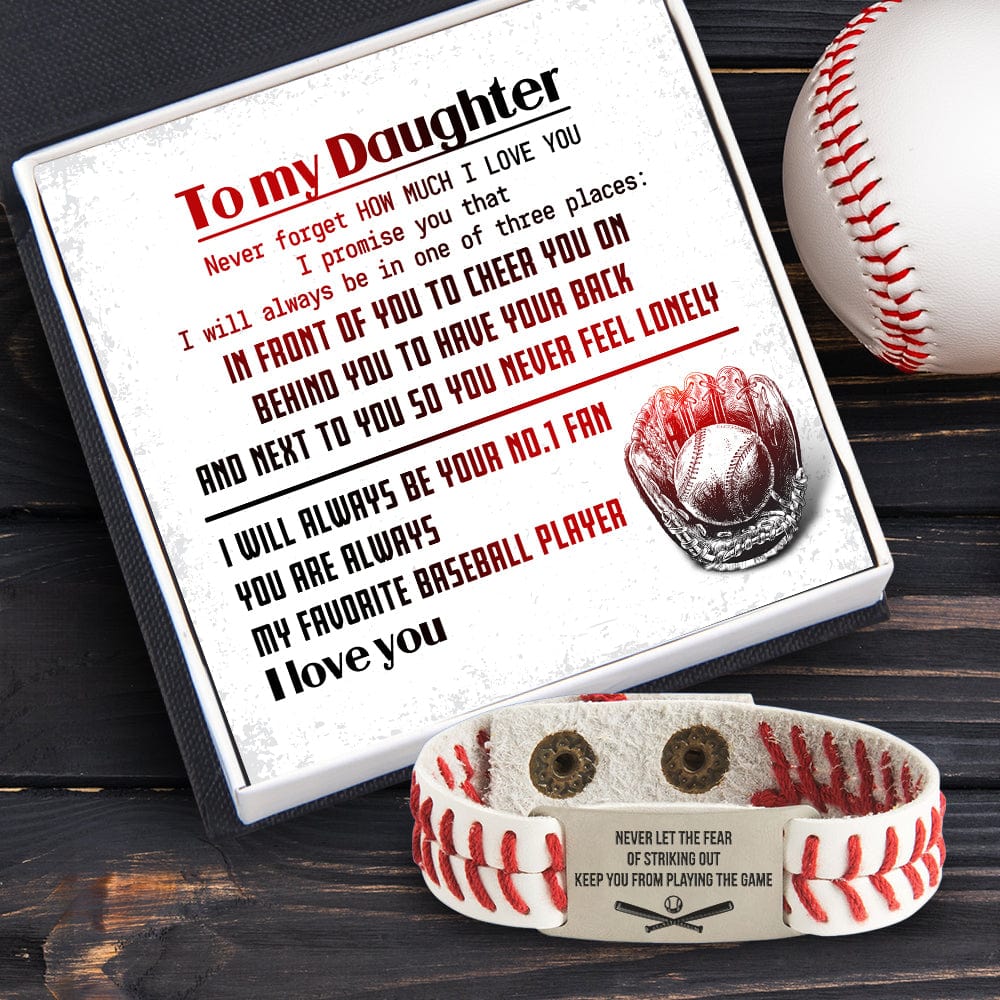 Baseball Bracelet - Baseball - To My Daughter - Never Forget How Much I Love You - Gbzj17002