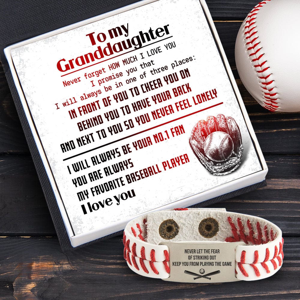 Baseball Bracelet - Baseball - To My Granddaughter - Never Forget How Much I Love You - Gbzj23001