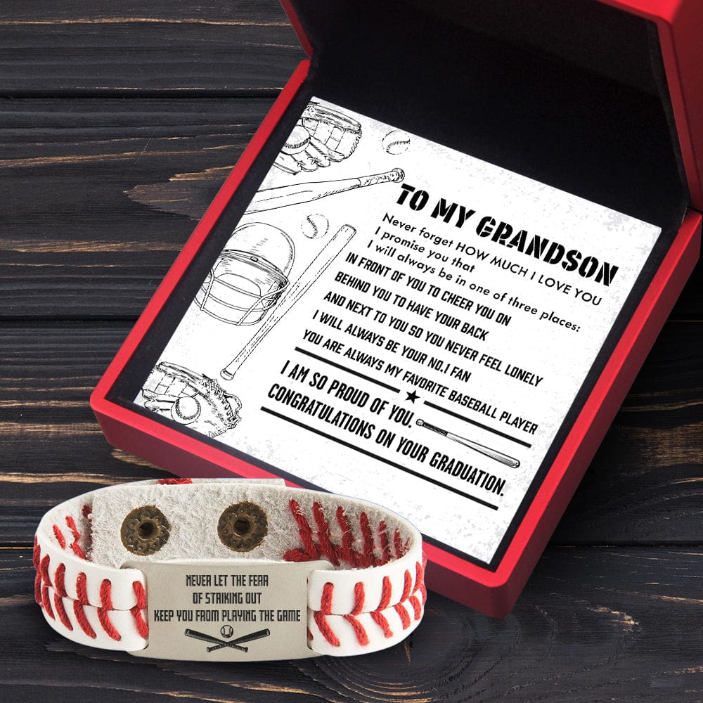 Baseball Bracelet - Baseball - To My Grandson - Never Forger How Much I Love You - Gbzj22006