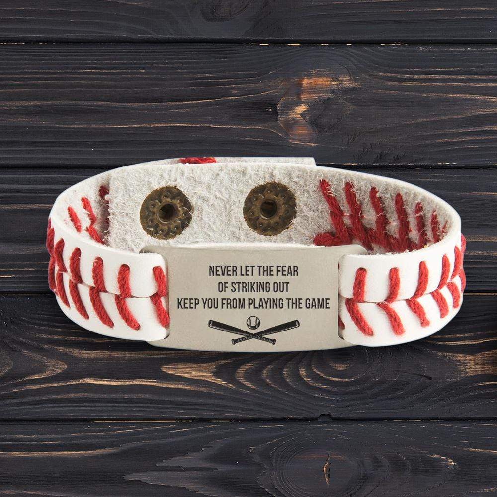Baseball Bracelet, Baseball Cuff Wristband Customizable, Custom Engraved  Number Name, Leather Bracelet For Men Boys Baseball Style
