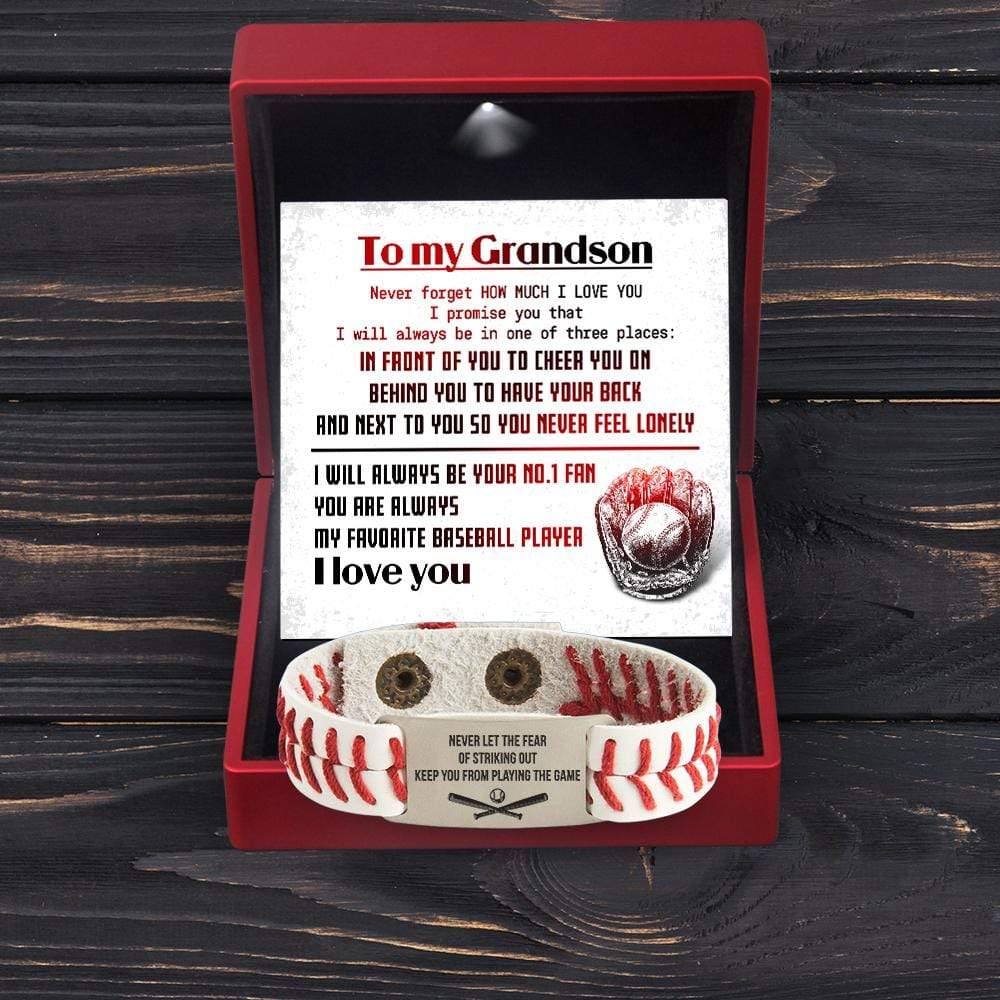 Baseball Bracelet - Baseball - To My Grandson - Never Forget How Much I Love You - Gbzj22001