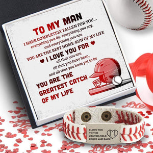 Baseball Bracelet - Baseball - To My Man - I Have Completely Fallen For You... - Gbzj26002