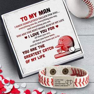 Baseball Bracelet - Baseball - To My Man - I Have Completely Fallen For You... - Gbzj26002