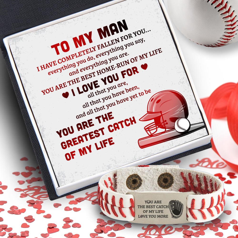 Baseball Bracelet - Baseball - To My Man - You Are The Greatest Catch Of My Life - Gbzj26003