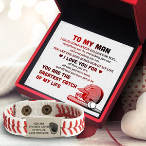 Baseball Bracelet - Baseball - To My Man - You Are The Greatest Catch Of My Life - Gbzj26003