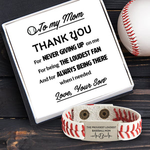 Baseball Bracelet - Baseball - To My Mom - Thank You For Never Giving Up On Me - Gbzj19001