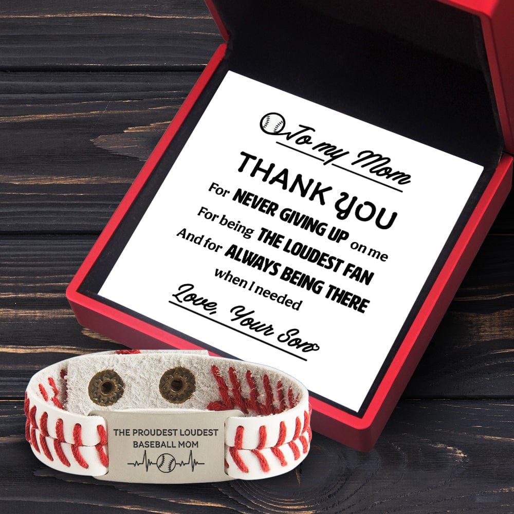 Baseball Heart Necklace - Baseball - to My Mom - Thank You for Not Giving Up on Me When I Didn't Win - Gnd19009 Standard Box