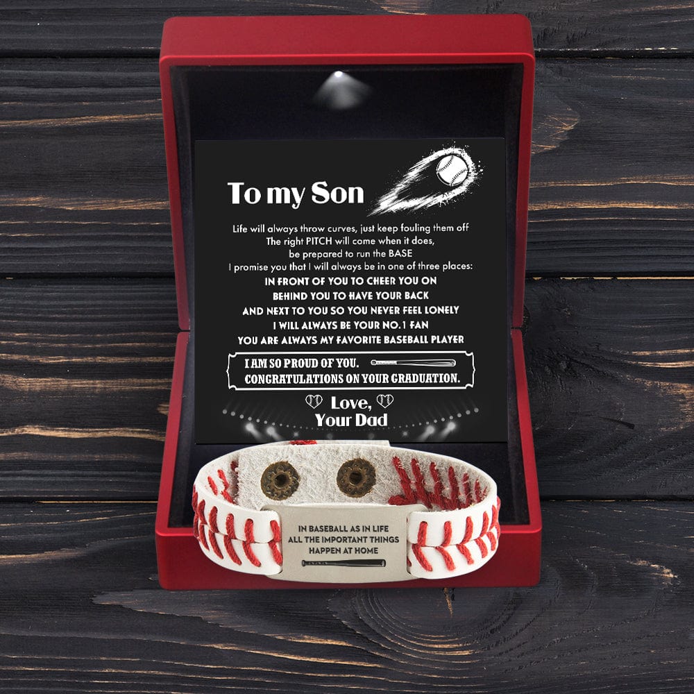 Baseball Bracelet - Baseball - To My Son - From Dad - I Will Always Be Your No.1 Fan - Gbzj16015