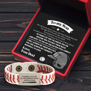 Baseball Bracelet - Baseball - To My Son - From Dad - Life Will Always Throw Curves - Gbzj16006