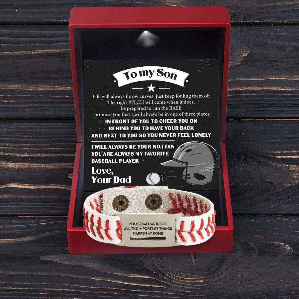 Baseball Bracelet - Baseball - To My Son - From Dad - Life Will Always Throw Curves - Gbzj16006
