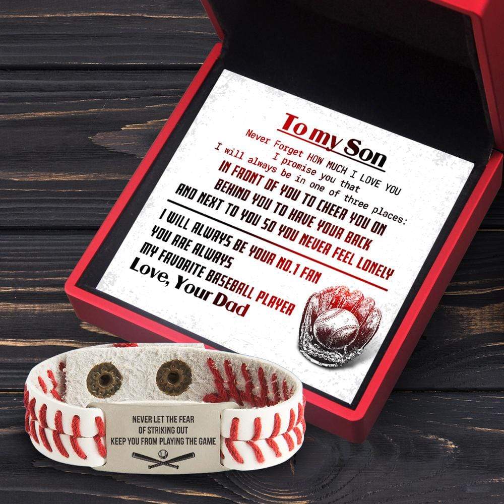Baseball Bracelet - Baseball - To My Son - From Dad - My Favorite Baseball Player - Gbzj16002