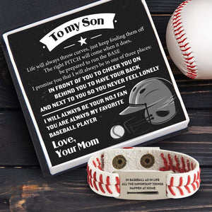 Baseball Bracelet - Baseball - To My Son - From Mom - I Will Always Behind You - Gbzj16007