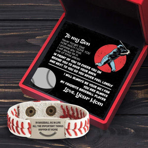 Baseball Bracelet - Baseball - To My Son - From Mom - I Will Always In Front Of You - Gbzj16005