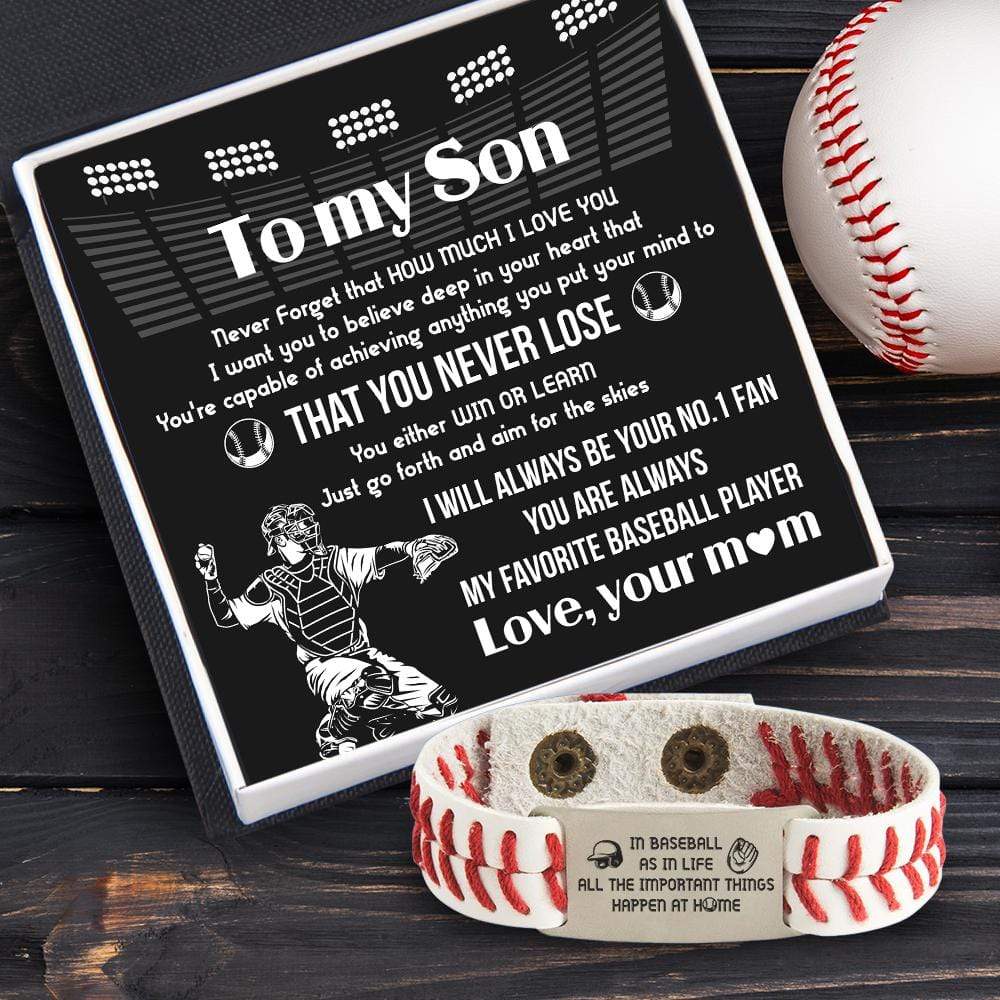 Baseball Bracelet - Baseball - To My Son - From Mom - Just Go Forth And Aim For The Skies - Gbzj16004