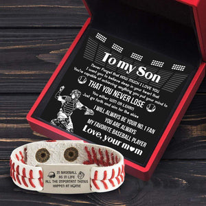Baseball Bracelet - Baseball - To My Son - From Mom - Just Go Forth And Aim For The Skies - Gbzj16004
