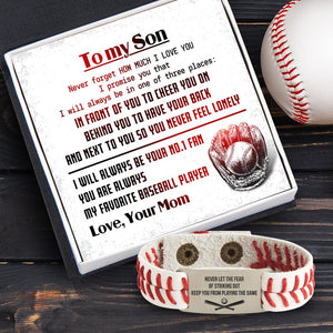 Baseball Bracelet - Baseball - To My Son - From Mom - Your No.1 Fan - Gbzj16001