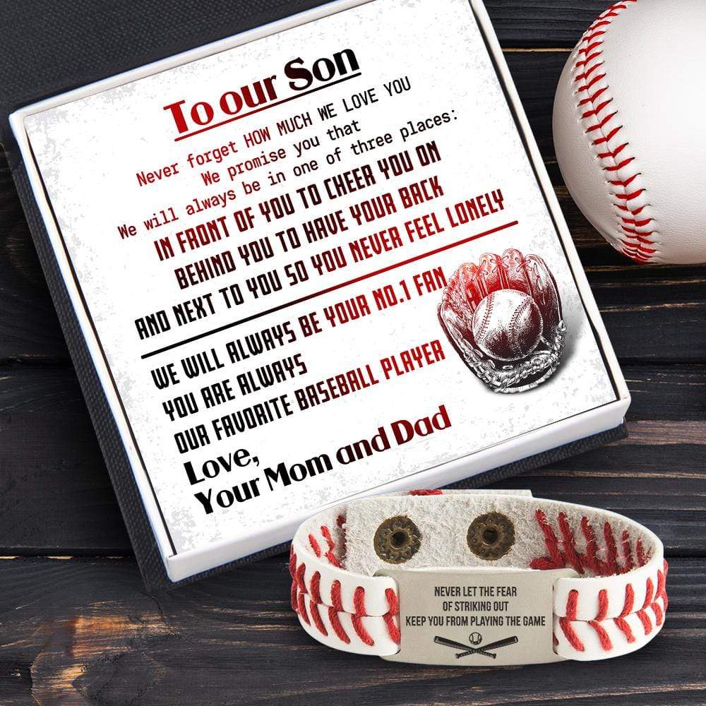 Baseball Bracelet - Baseball - To My Son - Never forget how much I love you - Gbzj16009